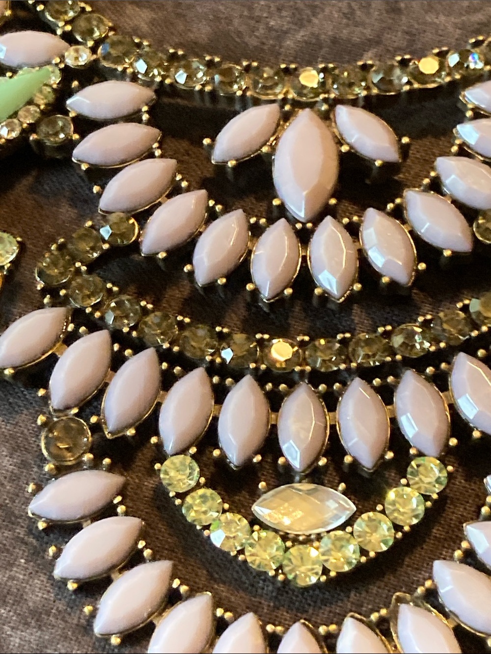 Stunning Multi Color Rhinestone Panel Necklace - Picture 9 of 10